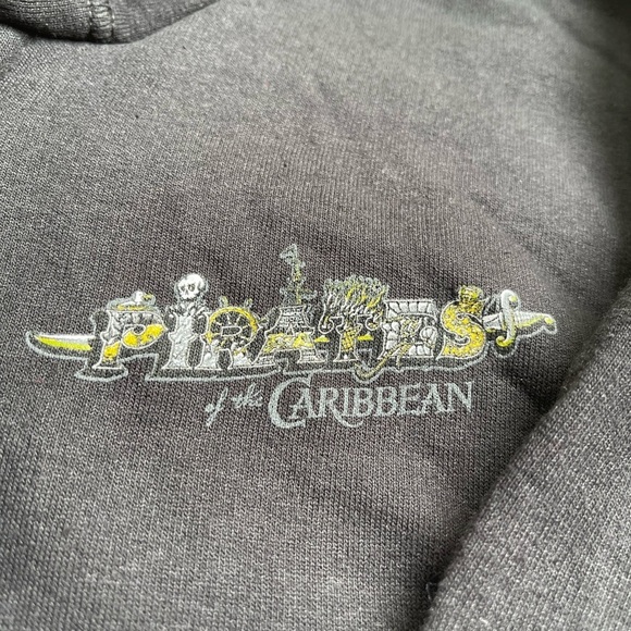 Disney Pirates Of The Caribbean youth Small Zip Hoodie With Graphics color black - Picture 3 of 6